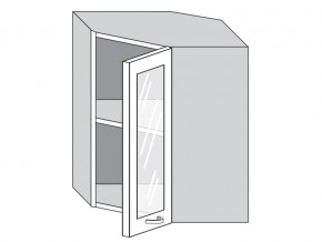 1.60.3у Шкаф настенный (h=720) угловой на 600мм со стекл. дверцей в Миньяре - minyar.магазин96.com | фото