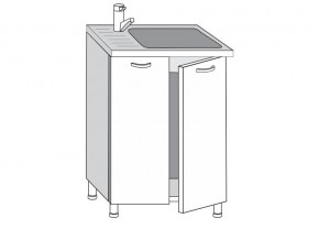 2.60.2мн Шкаф-стол на 600мм под накладную мойку с 2-мя дверцами в Миньяре - minyar.магазин96.com | фото