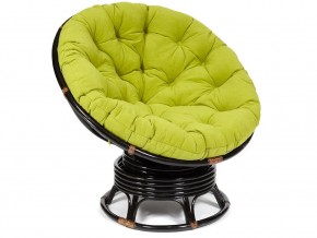 Кресло-качалка Papasan w 23/01 B с подушкой Antique brown, флок Олива в Миньяре - minyar.магазин96.com | фото