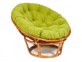 Кресло Papasan 23/01 W с подушкой Cognac, флок Олива в Миньяре - minyar.магазин96.com | фото