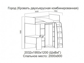 Кровать двухъярусная комбинированная в Миньяре - minyar.магазин96.com | фото