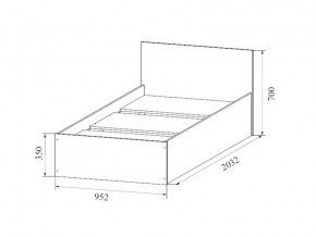Кровать одинарная (Без матраца 0,9*2,0) в Миньяре - minyar.магазин96.com | фото