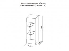 Шкаф навесной (со стеклом) в Миньяре - minyar.магазин96.com | фото