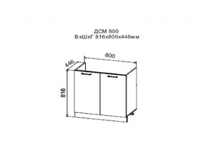 Шкаф нижний ДСМ800 под мойку в Миньяре - minyar.магазин96.com | фото